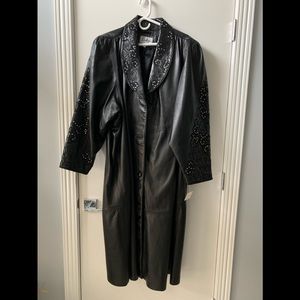 Full length Batya vintage fine leather coat